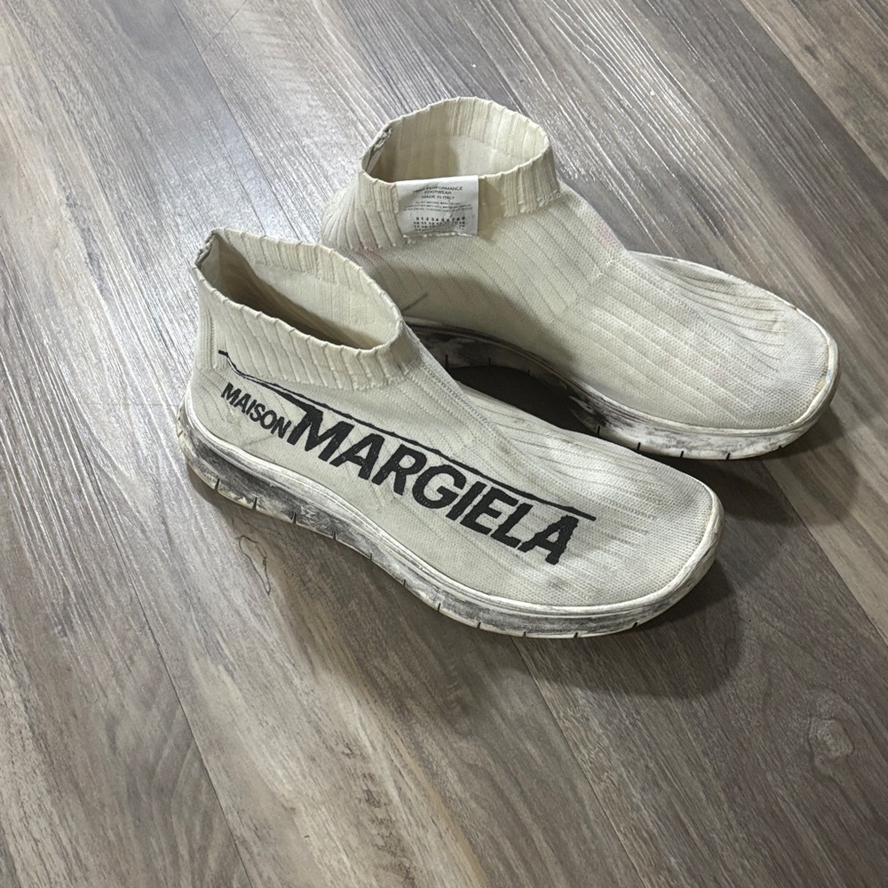 Maison Martin Margiela Cream Knit Sneakers